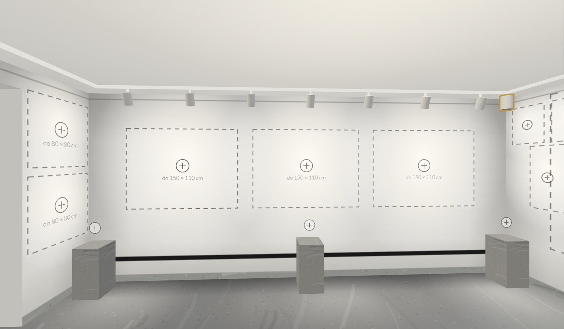 Ściana galerii Moneli w 3D, do ułożenia przed wizytą