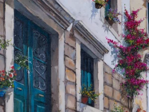 turquoise doors