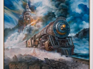 Painting with a steam locomotive