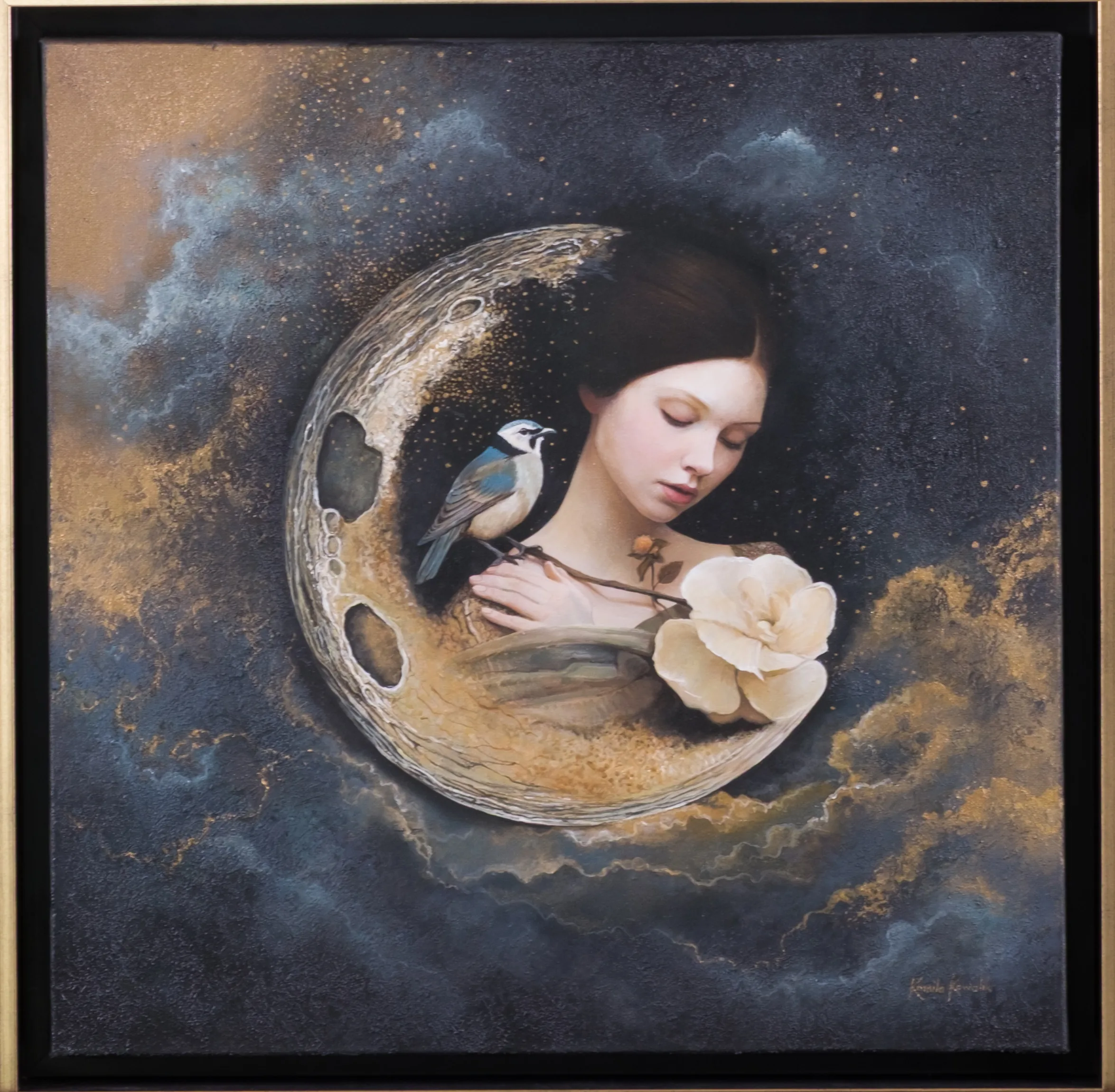 Painting with a female figure