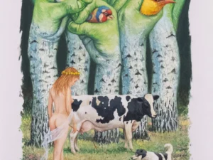 Painting with a nude figure